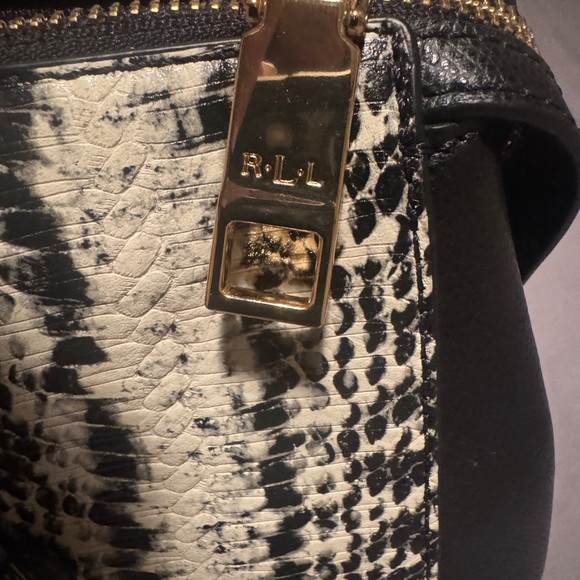 Ralph Lauren Large Convertible Snake Design Satchel - Picture 5 of 12